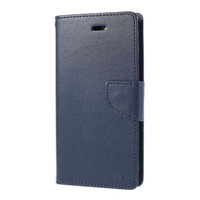 Goospery - iPhone 12 Pro Max Hülle - Leder Bookcover - Bravo Diary Series - navy