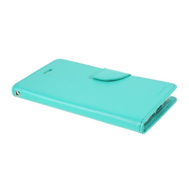 Goospery - iPhone 12 Pro Max Hülle - Leder Bookcover - Bravo Diary Series - mint