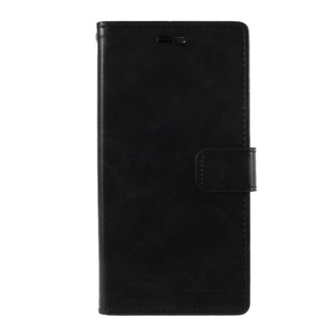 Goospery - iPhone 12 Pro Max Hülle - Leder Bookcover - Bluemoon Diary Series - schwarz