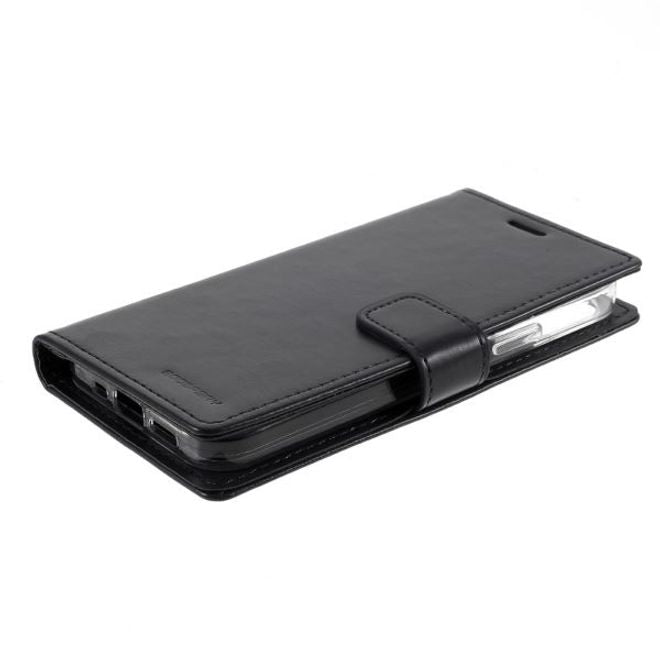 Goospery - iPhone 12 Pro Max Hülle - Leder Bookcover - Bluemoon Diary Series - navy