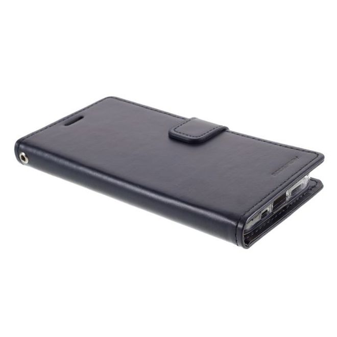 Goospery - iPhone 12 Pro Max Hülle - Leder Bookcover - Bluemoon Diary Series - navy