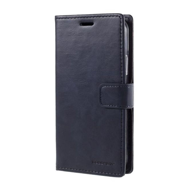 Goospery - iPhone 12 Pro Max Hülle - Leder Bookcover - Bluemoon Diary Series - navy