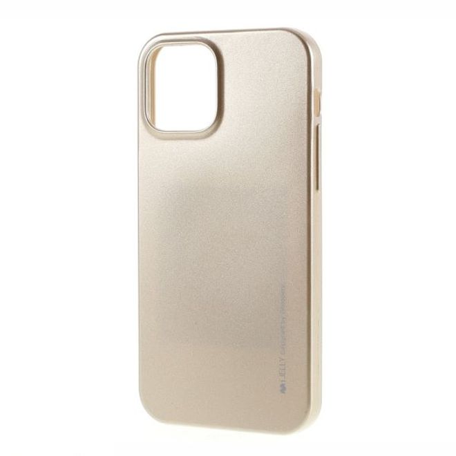 Goospery - iPhone 12 mini Handy Hülle - TPU Soft Case - i Jelly Metal Series - gold