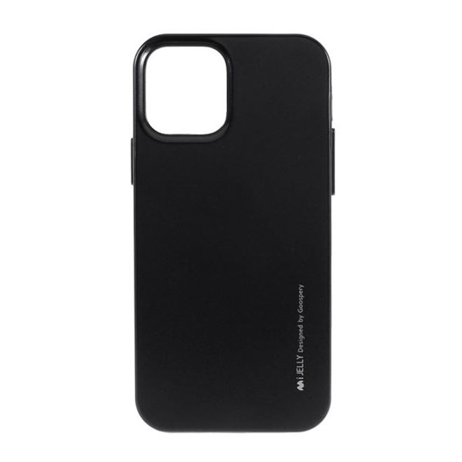 Goospery - iPhone 12 Pro Max Handy Hülle - TPU Soft Case - i Jelly Metal Series - schwarz