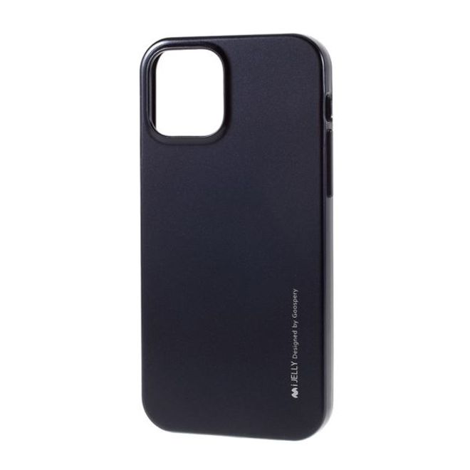 Goospery - iPhone 12 Pro Max Handy Hülle - TPU Soft Case - i Jelly Metal Series - schwarz