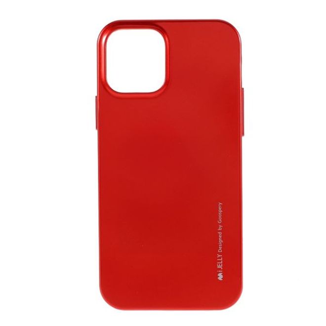 Goospery - iPhone 12 Pro Max Handy Hülle - TPU Soft Case - i Jelly Metal Series - rot