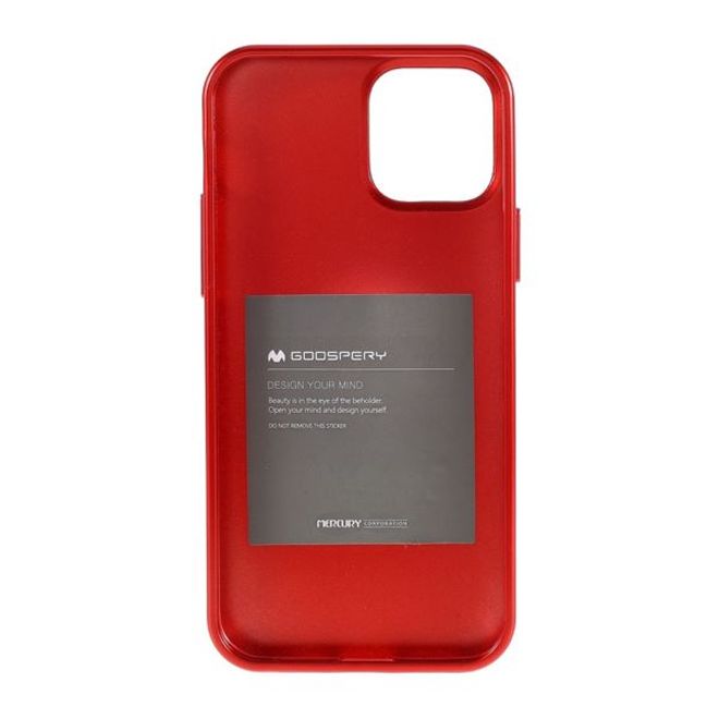 Goospery - iPhone 12 Pro Max Handy Hülle - TPU Soft Case - i Jelly Metal Series - rot