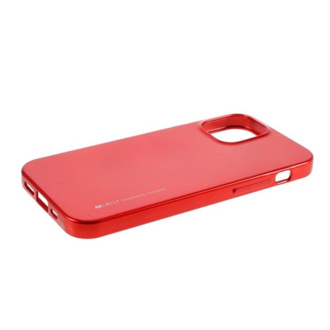 Goospery - iPhone 12 Pro Max Handy Hülle - TPU Soft Case - i Jelly Metal Series - rot