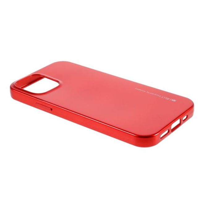 Goospery - iPhone 12 Pro Max Handy Hülle - TPU Soft Case - i Jelly Metal Series - rot