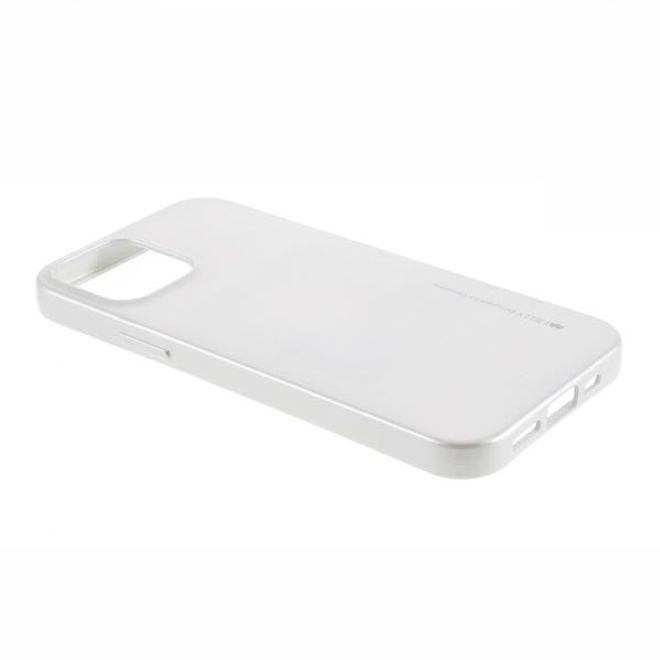 Goospery - iPhone 12 Pro Max Handy Hülle - TPU Soft Case - i Jelly Metal Series - silber