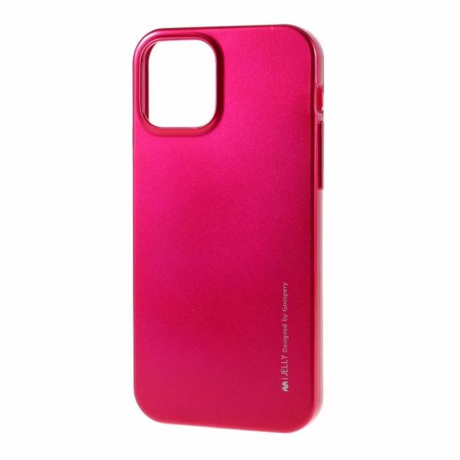 Goospery - iPhone 12 Pro Max Handy Hülle - TPU Soft Case - i Jelly Metal Series - rosa
