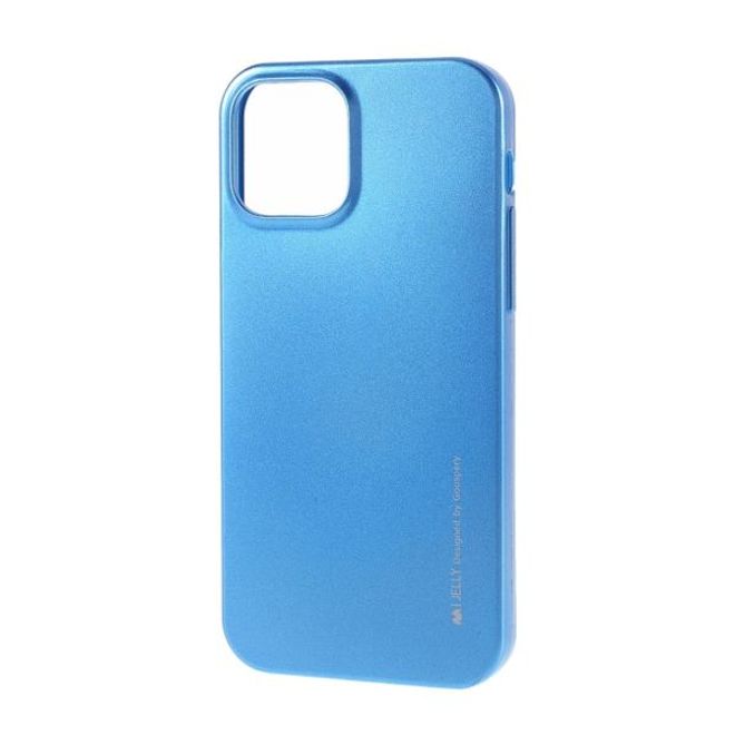 Goospery - iPhone 12 Pro Max Handy Hülle - TPU Soft Case - i Jelly Metal Series - blau