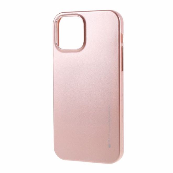 Goospery - iPhone 12 Pro Max Handy Hülle - TPU Soft Case - i Jelly Metal Series - rosegold