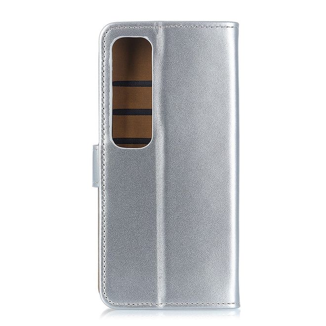 Xiaomi Mi 10 Ultra Handy Hülle - Classic II Leder Bookcover Series - silber