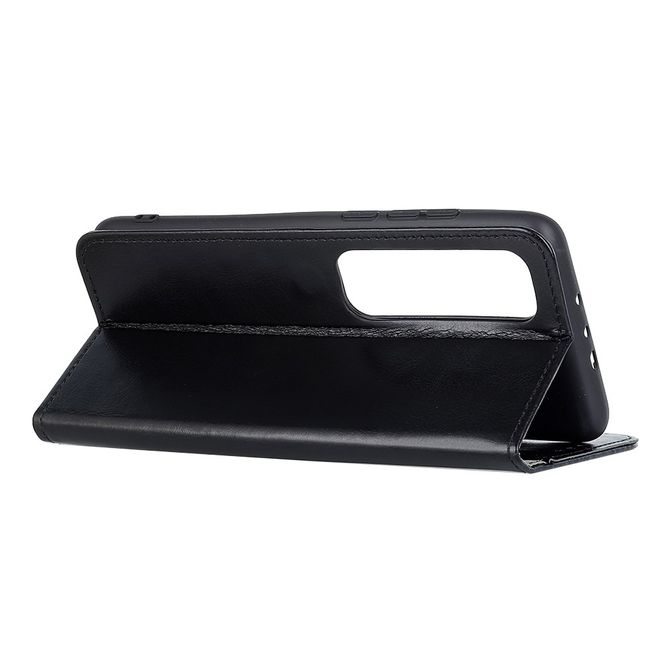 Xiaomi Mi 10 Ultra Handyhülle - Crazy Horse Leder Bookcover Series - schwarz