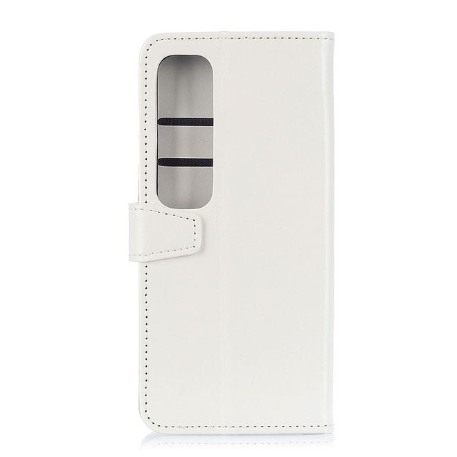 Xiaomi Mi 10 Ultra Handyhülle - Crazy Horse Leder Bookcover Series - weiss
