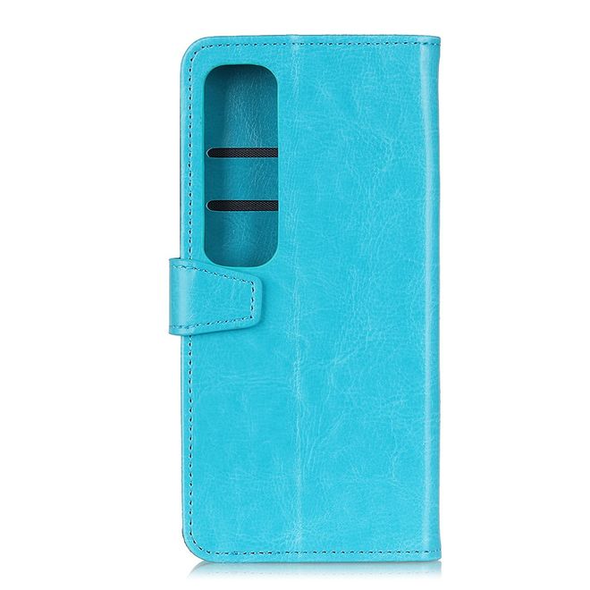 Xiaomi Mi 10 Ultra Handyhülle - Crazy Horse Leder Bookcover Series - blau