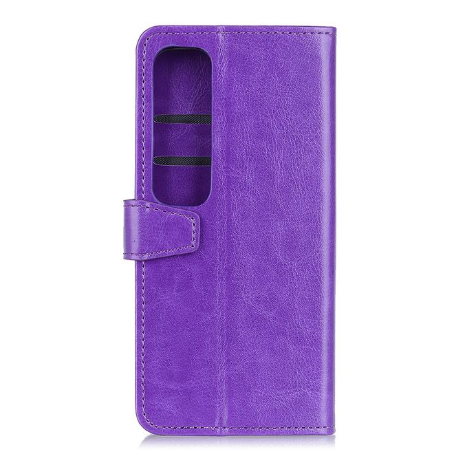 Xiaomi Mi 10 Ultra Handyhülle - Crazy Horse Leder Bookcover Series - purpur