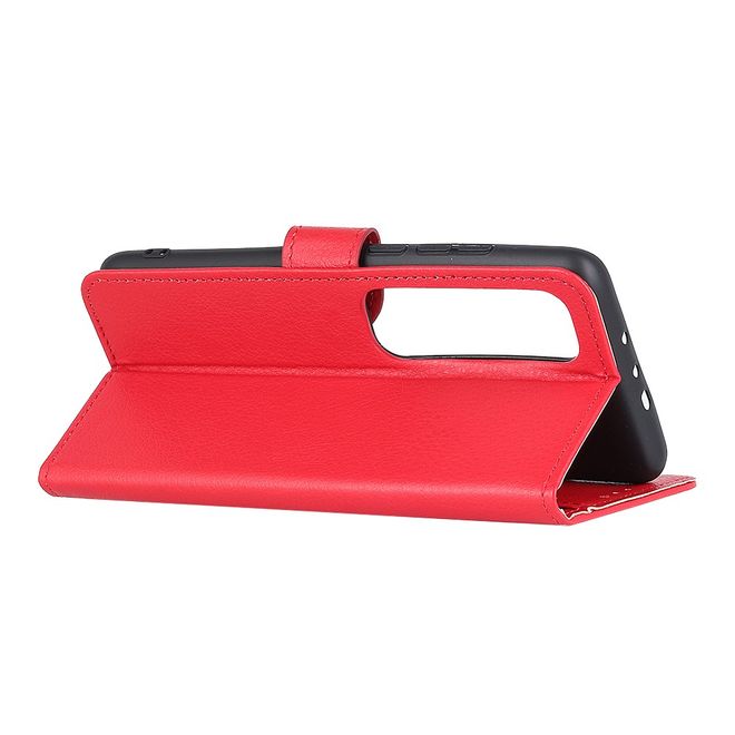 Xiaomi Mi 10 Ultra Handy Hülle - Litchi Leder Bookcover Series - rot