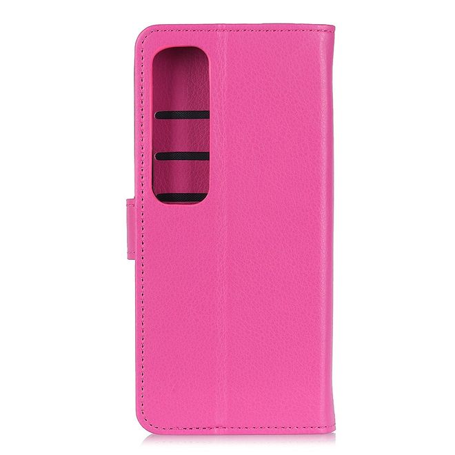 Xiaomi Mi 10 Ultra Handy Hülle - Litchi Leder Bookcover Series - rosa