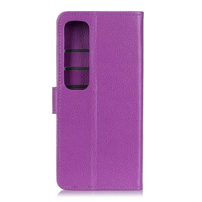 Xiaomi Mi 10 Ultra Handy Hülle - Litchi Leder Bookcover Series - purpur