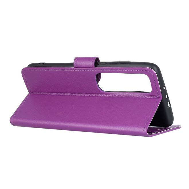 Xiaomi Mi 10 Ultra Handy Hülle - Litchi Leder Bookcover Series - purpur