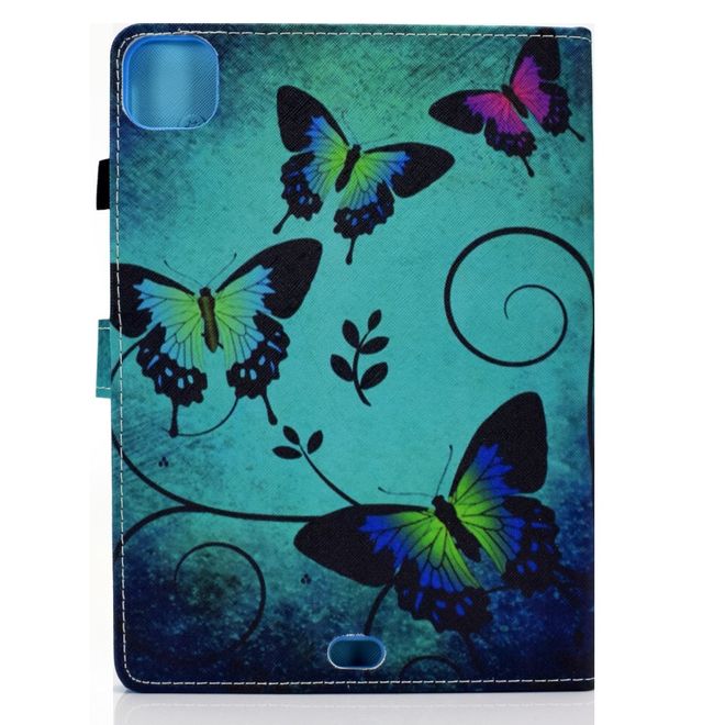 iPad Air (2022) / iPad Air (2020) Tablet Hülle - Case aus Leder - Schmetterlinge