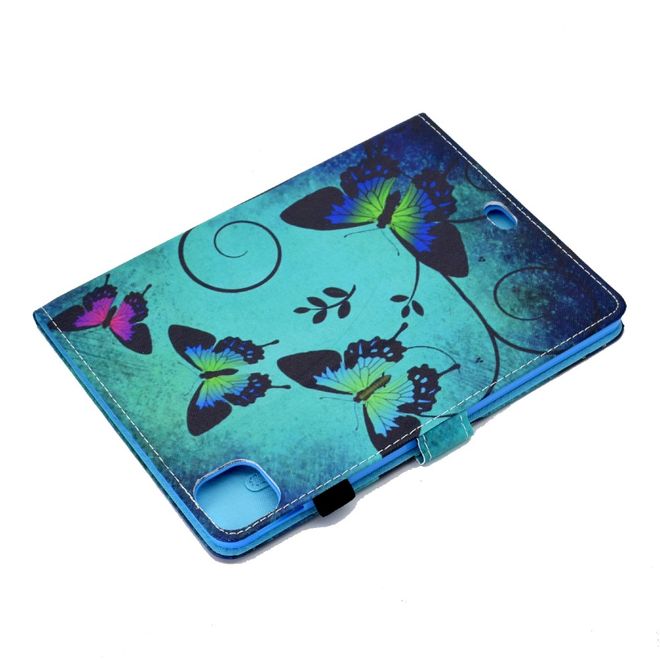 iPad Air (2022) / iPad Air (2020) Tablet Hülle - Case aus Leder - Schmetterlinge