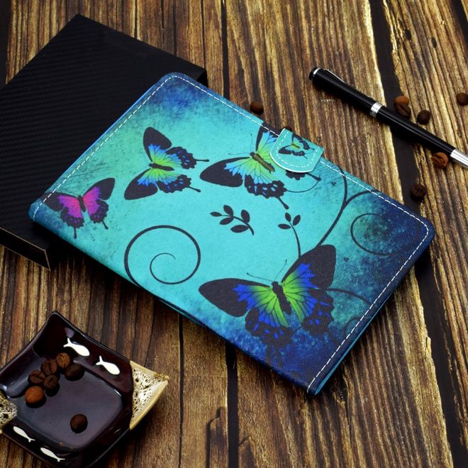 iPad Air (2022) / iPad Air (2020) Tablet Hülle - Case aus Leder - Schmetterlinge