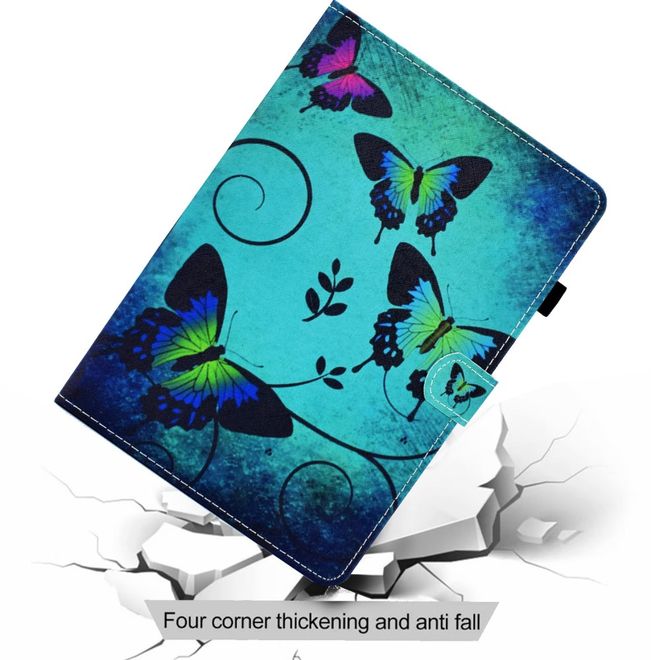 iPad Air (2022) / iPad Air (2020) Tablet Hülle - Case aus Leder - Schmetterlinge