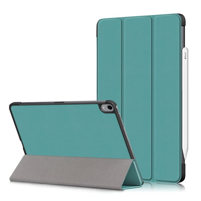 Étui pour iPad Air (2022) / iPad Air (2020) - Étui à trois volets avec texture litchi - Vert