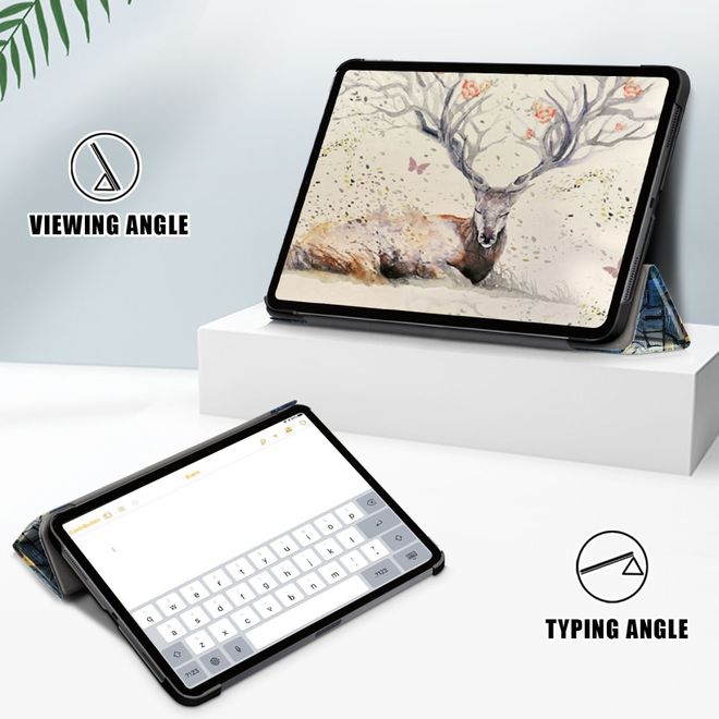 Étui pour iPad Air (2022) / iPad Air (2020) - Étui en cuir à trois volets - Peinture
