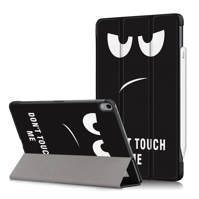 iPad Air (2022) / iPad Air (2020) Hülle - Dreifach faltbares Case aus Leder - böser Smiley