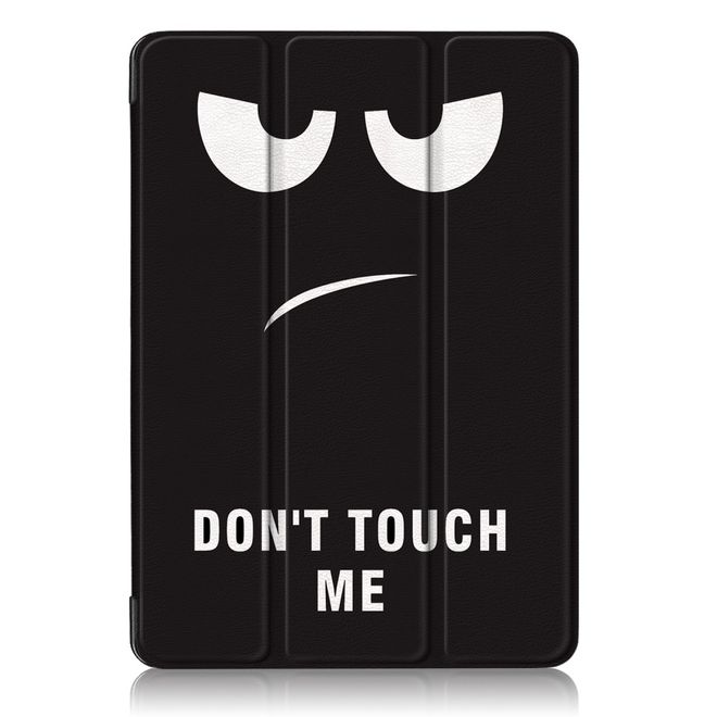 iPad Air (2022) / iPad Air (2020) Hülle - Dreifach faltbares Case aus Leder - böser Smiley