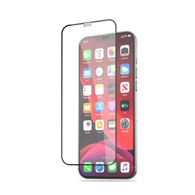iPhone 12 Pro Max Panzerglas 2.5D Full Cover - Full Glue Displayschutz (0.33 mm) - schwarz