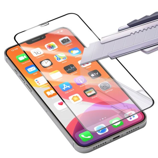 iPhone 12 Pro Max Panzerglas 2.5D Full Cover - Full Glue Displayschutz (0.33 mm) - schwarz