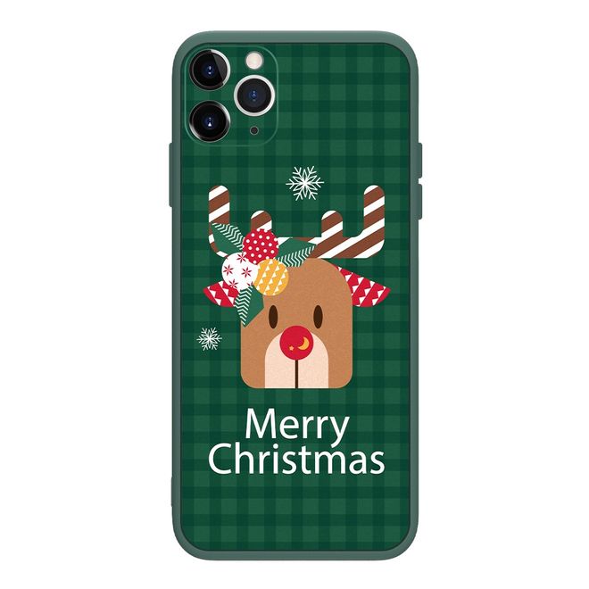 Coque pour iPhone 12 mini - Silicone souple - Noël - Élan