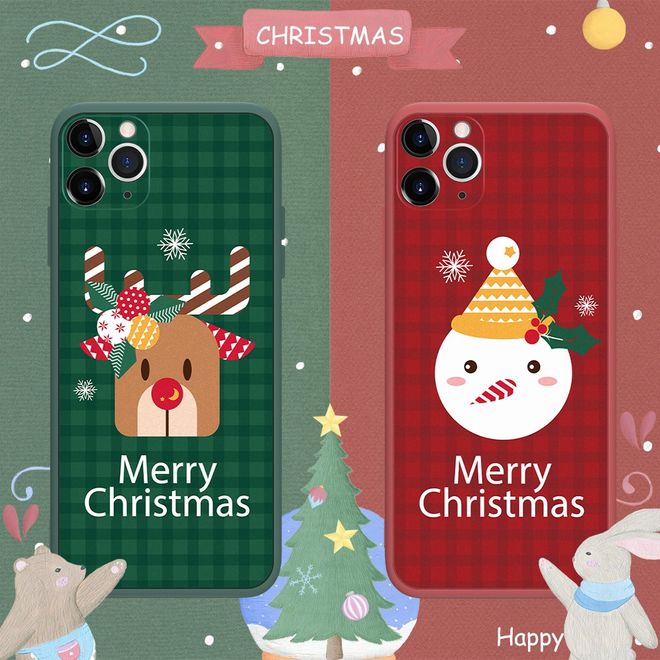 Coque pour iPhone 12 mini - Silicone souple - Noël - Élan