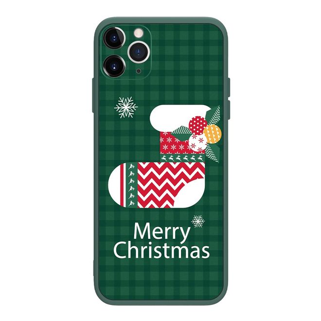 iPhone 12 / iPhone 12 Pro Case - Silicone Soft Case - Christmas - Socks