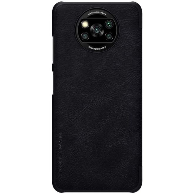 Nillkin - Xiaomi Poco X3 Pro / X3 NFC Hülle - Leder Book Case - Qin Series - schwarz