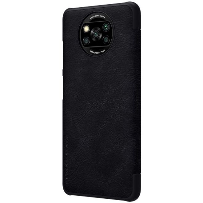 Nillkin - Xiaomi Poco X3 Pro / X3 NFC Hülle - Leder Book Case - Qin Series - schwarz