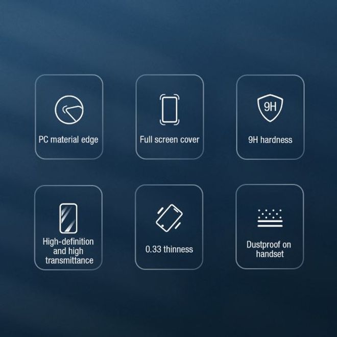 Nillkin - iPhone 12 Pro Max Schutzglas Displayschutz - aus gehärtetem Glas - Vollabdeckung