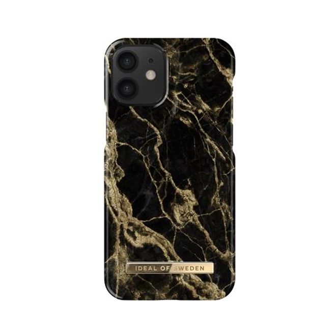 iDeal of Sweden - iPhone 12 mini Hülle - Printed Case - Golden Smoke Marble