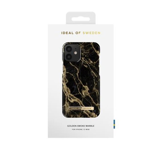 iDeal of Sweden - iPhone 12 mini Hülle - Printed Case - Golden Smoke Marble