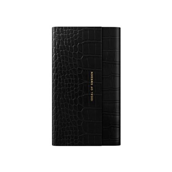 iDeal of Sweden - iPhone 12 mini Hülle - Designer Bookcover Jet Black Croco - mehrfarbig