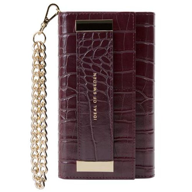 iDeal of Sweden - iPhone 12 mini Hülle - Designer Bookcover Mulberry Croco - mehrfarbig