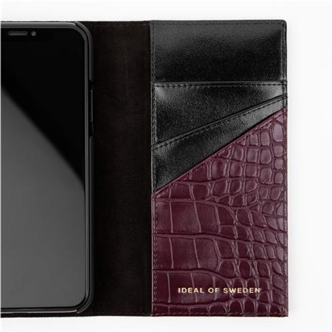 iDeal of Sweden - iPhone 12 mini Hülle - Designer Bookcover Mulberry Croco - mehrfarbig