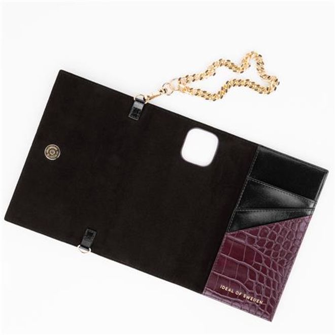 iDeal of Sweden - iPhone 12 mini Hülle - Designer Bookcover Mulberry Croco - mehrfarbig