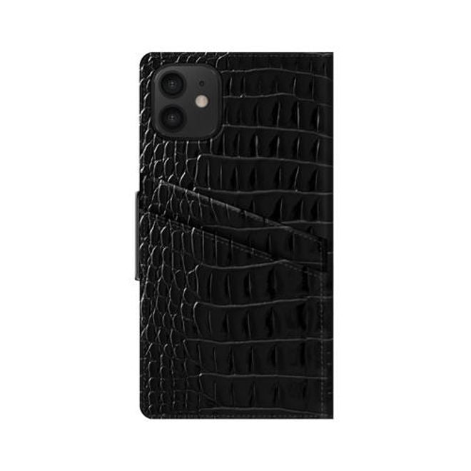 iDeal of Sweden - iPhone 12 mini Hülle - Designer Bookcover Neo Noir Croco - mehrfarbig