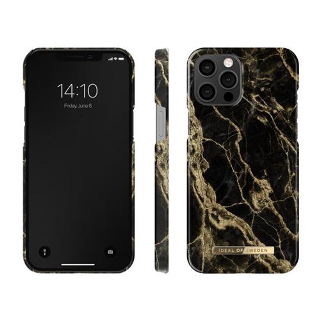 iDeal of Sweden - iPhone 12 Pro Max Hülle - Printed Case - Golden Smoke Marble